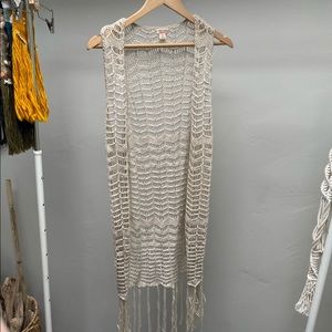 Target/Mossimo crochet boho duster vest